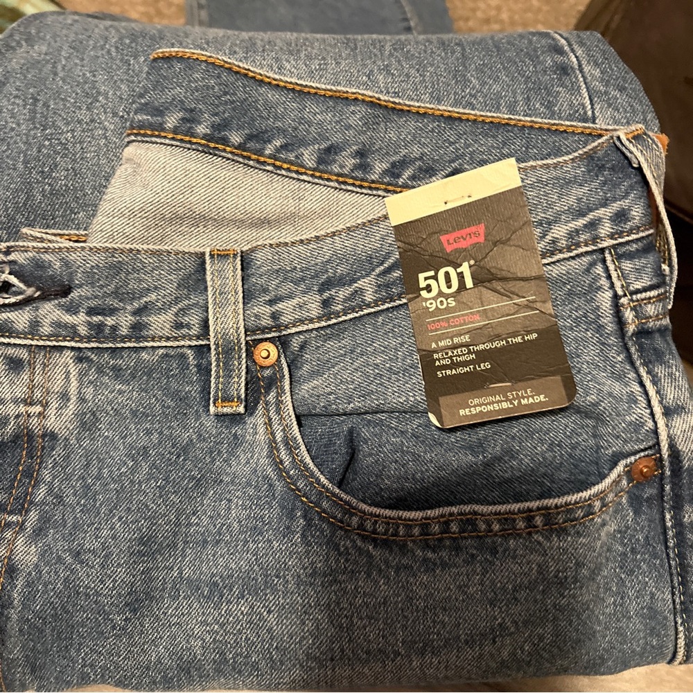 Levi's 501 '90s Straight Leg Jeans - Classic Blue